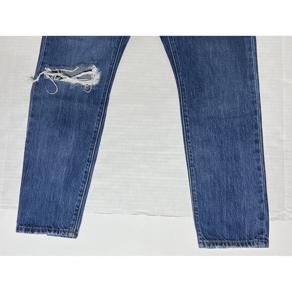 Levi's Jeans Women's Blue 721 High Rise Big E Skinny Denim Size 27x28 - Picture 5 of 16